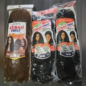 Cuban Twists Natural Hair 3 Pack Bundle Senegalese